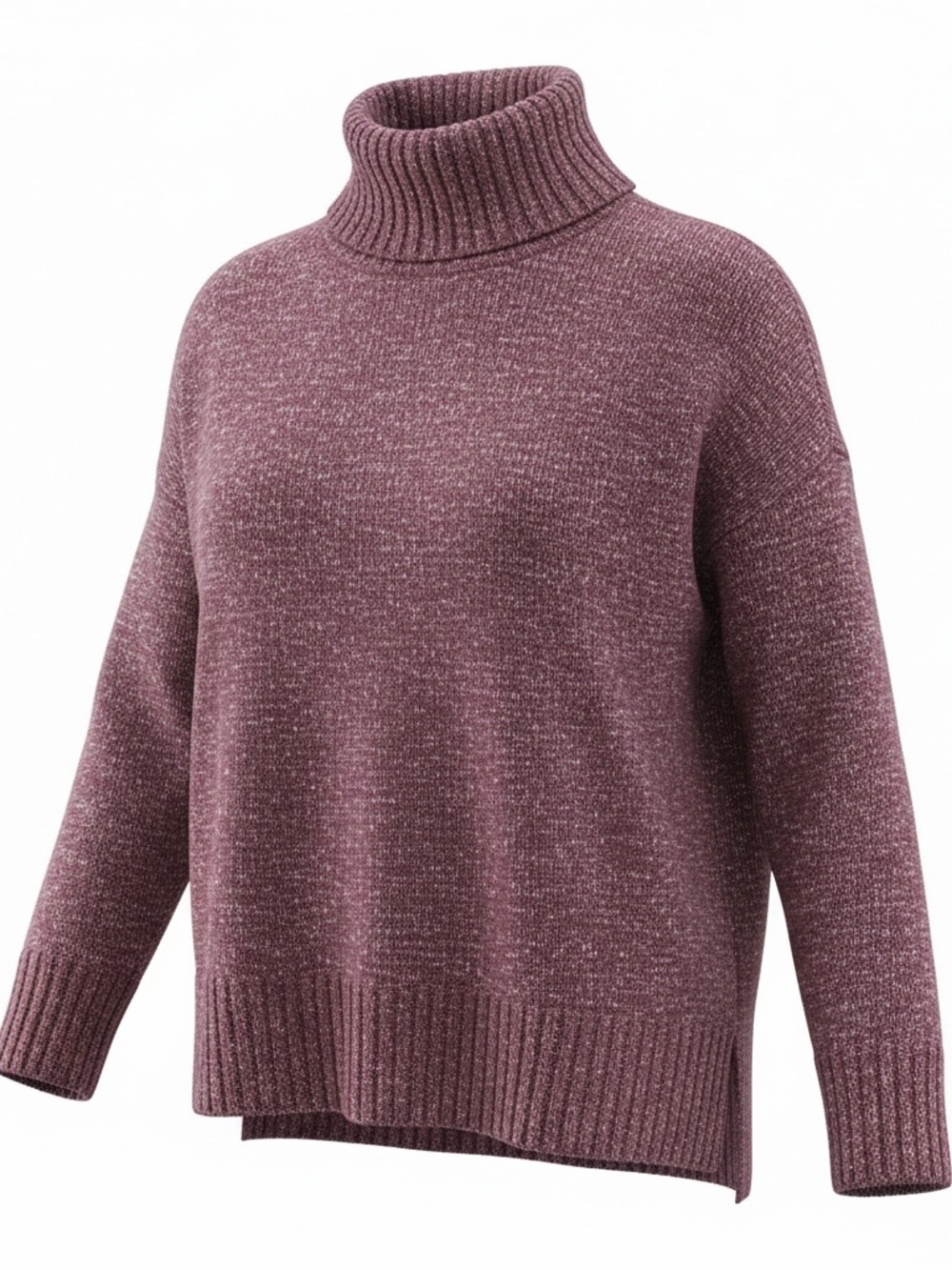 Banana Republic Plum Heathered Turtleneck Sweater
